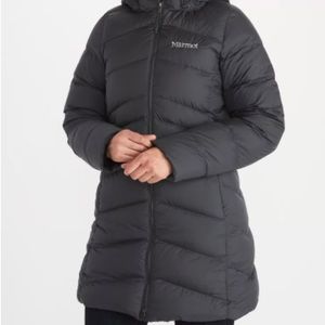 Marmot, women’s Montreal puffer Coat, dark steel, SIZE S (faux fur not included)